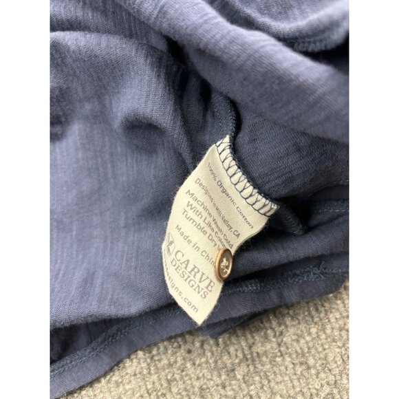 Carve Designs Cardigan Women's L Blue Pockets Open Front Lightweight Cotton - Picture 7 of 8